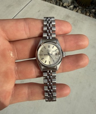 1984 Rolex Oyster Perpetual Date 26mm Silver Dial Jubilee Stainless 69160 Watch
