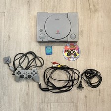 PlayStation 1 Sony PS1 100 Working Genuine  Controller, Cables, Game  Memory