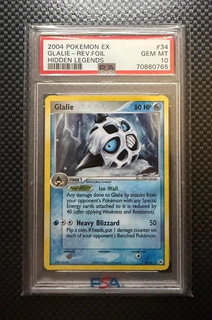 Pokemon Glalie Hidden Legends Reverse Foil PSA 10