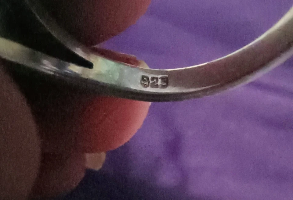 Solid 925 Sterling Silver Round Shape Red Coral Size 9 - Image 3 of 4