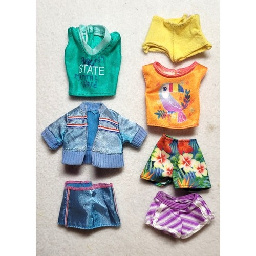 Barbie Clothes Lot 7pc Lost Birthday Tropical Shorts & Tops Jacket 2 Sets