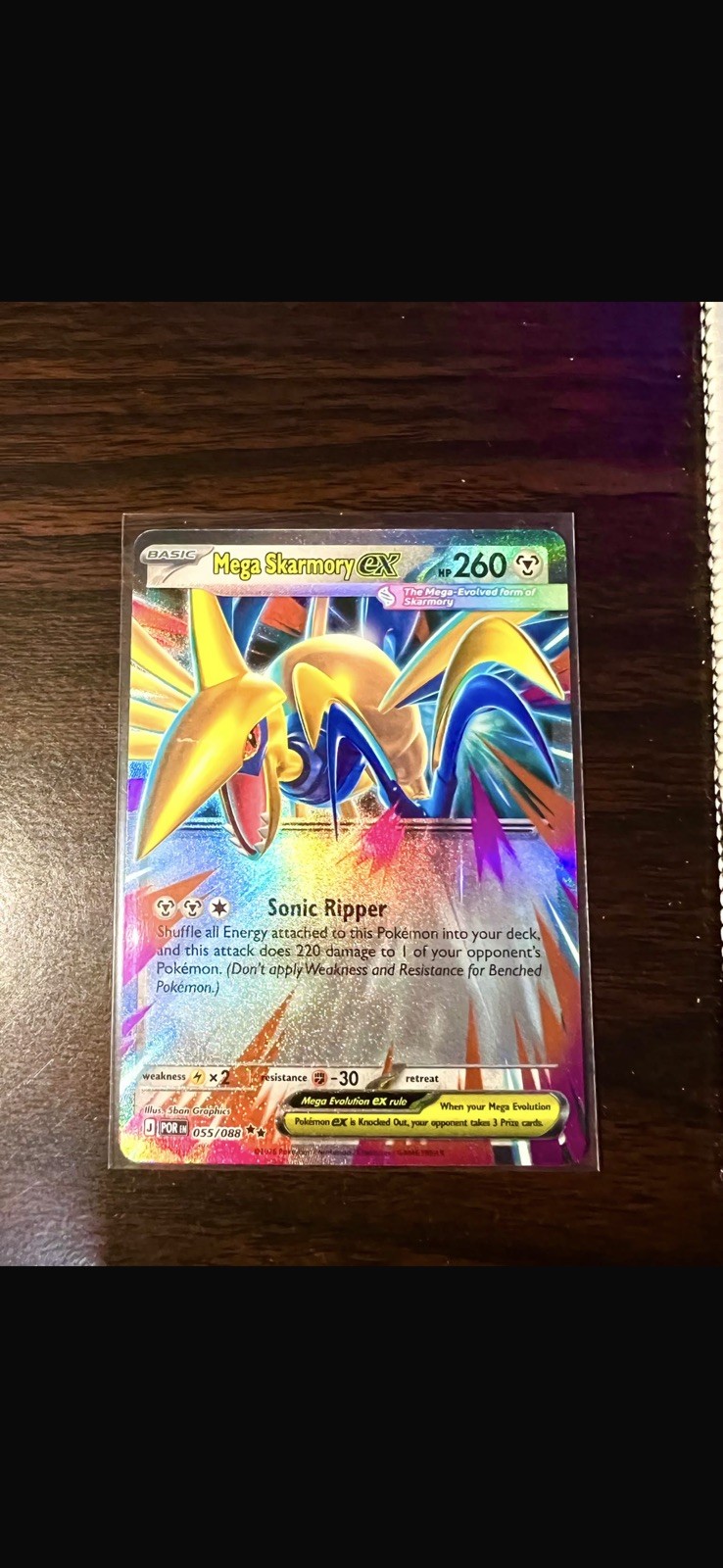 Mega Skarmory Ex #55 Pokemon Perfect Order Full Art 