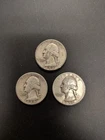 Three (3) 1950 Washington Quarters  P & D