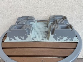 LEGO 4990 Gray Raised Baseplate Rock Raiders HQ 15x10in Castle 30271px3 Base