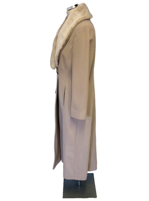 BRAND NEW JACQUES VERT BEIGE WOOL & CASHMERE DETACHABLE FUR COLLAR BRAND NEW JACQUES VERT BEIGE WOOL & CASHMERE DETACHABLE FUR COLLAR