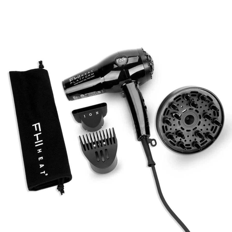 FHI Heat 1900 Platform Dryer 1500 Watts Hair Blow-Dryer HydraHeat Compact Black - Image 3 of 4