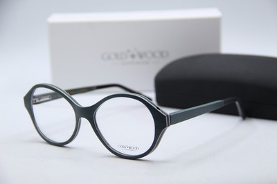 NEW GOLD & WOOD ALEXIA 01.02 GREY BLACK AUTHENTIC FRAMES EYEGLASSES 51-16