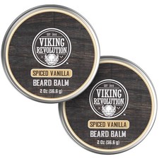 Viking Revolution Spiced Vanilla Beard Balm Beard Butter with Argan Oil, Bea...