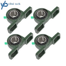 4Pcs UCP206-20 Pillow Block Bearing Self-Aligning Solid Base 1-1/4" Bore 2-Bolt