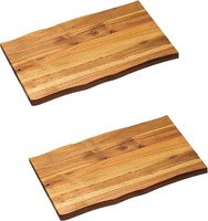 Neustanlo Schneid- Und Servierbrett 2Er Pack Akazienholz 45X27X2 Cm Robust