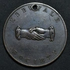 1823 Wales, Ebbw Vale (Hand In Hand) Society, AE Token, W.2085