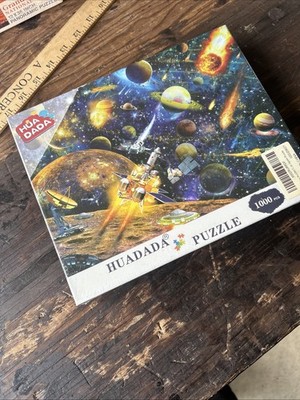 Huadada 1000 Piece Puzzle Outer Space Planets Rockets Asteroids New Sealed