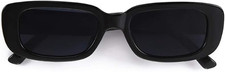 Rectangle Sunglasses for Women Men Fashion Trendy Chunky Frame 90s Rectangle