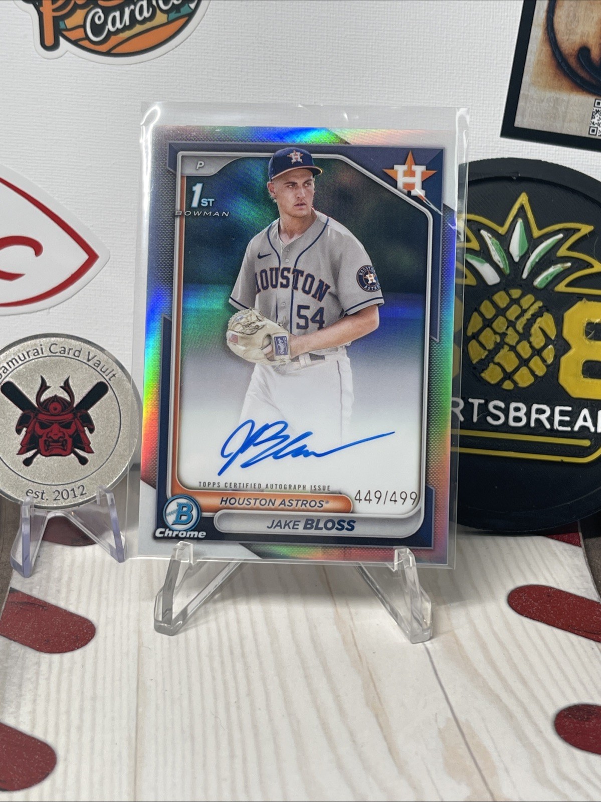 Jake Bloss 2024 Bowman Chrome 1st Refractor Auto /499 #CPA-JB Astros