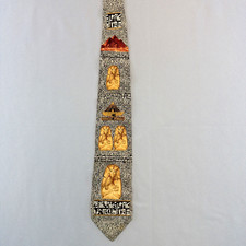 Vintage Museum Artifacts Men's Tie 100% Silk Historic Scenes Made in the USA