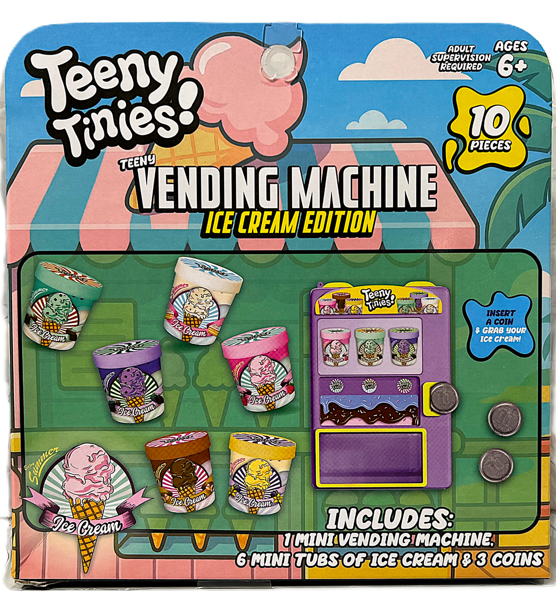 Teeny Tinies Teeny Ice Cream Edition Vending Machine 10 Pc Mini