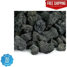 Fire Pit Essentials Lava Rock 3/4 Inch 10 Lbs Black Fireplace Garden Landscape