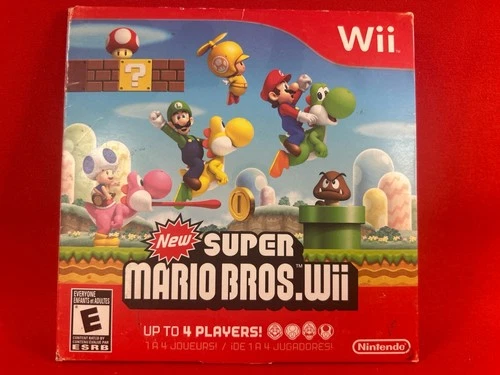 New Super Mario Bros. Wii (Nintendo Wii, 2009, Cardboard Case) (CP1123663)