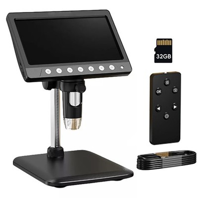 New 7 ''IPS Digital Microscope Tool 1200X 1080P Video Focusing Camera Microscope