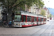 Foto-Abzug Photo Tram Freiburg VAG Deutschland GT8D-MN-Z #255 Kaiser-Joseph-S'15