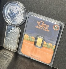Royal mint 2023 Britannia 1oz & 1oz RMC 999 fine silver bar & 0.5g pure gold bar