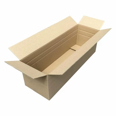 1x Faltkarton 800x250x(150)-250mm mit variabler Höhe 1-wellig Dickwelle braun - Bild 1 von 3