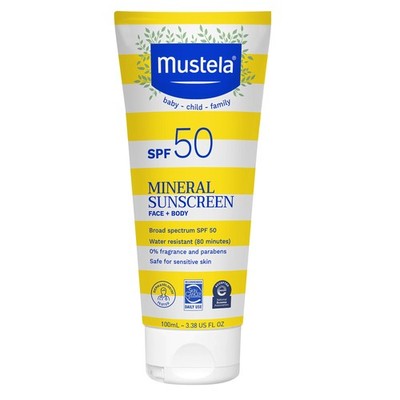 Mustela Baby Mineral Sunscreen Lotion SPF 50 Broad 3.38 Fl Oz (Pack of 1) 