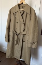 NEW DEAD STOCK London Fog VTG 70s 80s Trench RAIN Coat Mens 40 Long Tan Belted