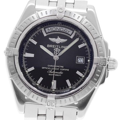 BREITLING Head wind A45355 Day date black Dial Automatic Men's Watch_950519
