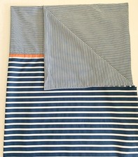 IKEA SKAMTSAM Toddler Duvet Cover  Pillow Case 100 Cotton Blue Orange Stripes