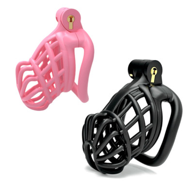 Cobra Male Chastity Device Mamba Cage Men Resin Bird Lock Belt with 4 Rings C476