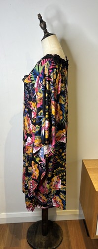 Keon Couture Design Dress Moomoo Kaftan Floral Colourful One Size Flowy Summer - Picture 9 of 11
