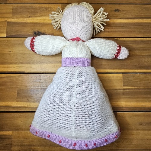 Handmade Crochet Doll American Folk Girl Flip Down Topsy Turvy Vintage - Picture 5 of 6