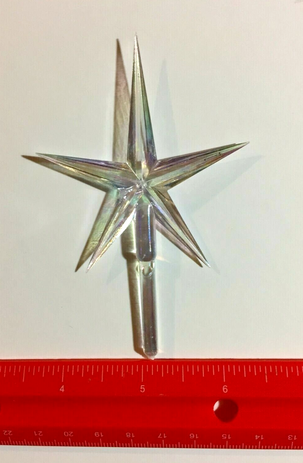 Large Aurora 4" Star Vintage Ceramic Christmas Tree Iridescent Topper ...