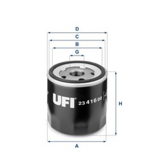 UFI (23.416.00) Ölfilter für FORD