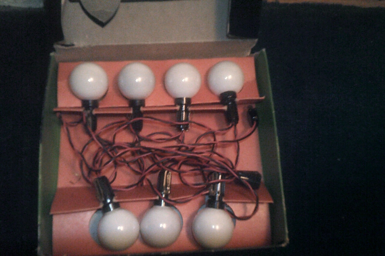 Vintage Christmas Lights ROYAL (SYLVANIA) C7 Fluorescent 7bulb set 4 COLORS eBay