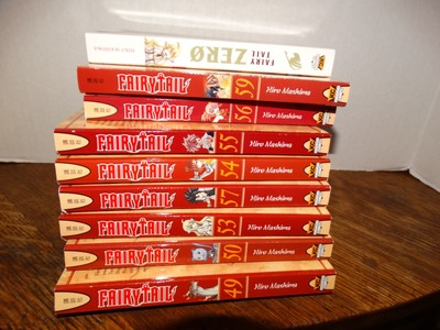 Lot Of  9  Fairy Tail Manga vol. 49,50,53,57,54,55,56,59, Zero plus