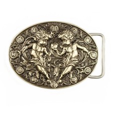 Gemini german silver buckle, Twins Horoscope Astrological Zodiac Sign buckle
