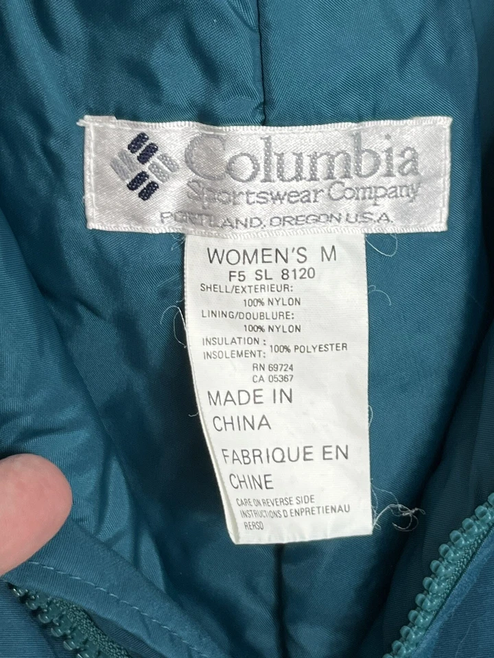 Columbia Snow Pants Hunter Green Vintage Overalls Nostalgic 90s Style WMS Med Foto 4 de 4