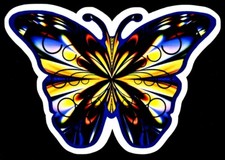 Night and Day Butterfly Sticker Decal Hippie Rock n Roll Yeti Cup