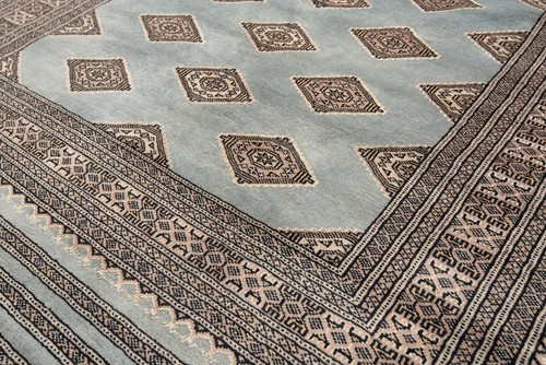 Pakistán Ribeteado a Mano Oriental 205x136 cm-Fine, Carpet, Manta, Bokhara, Gris - Imagen 11 de 15