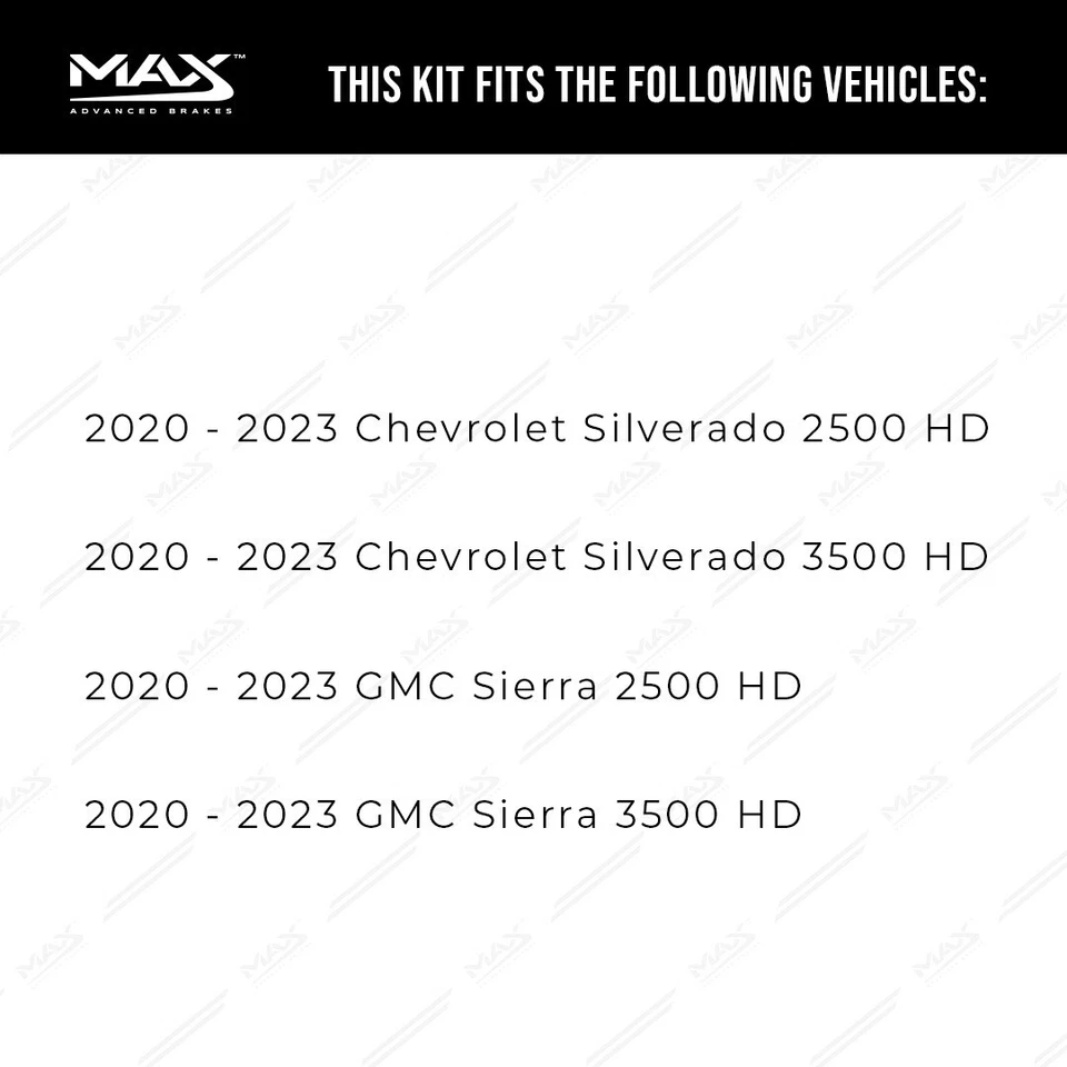 Front Drilled Slotted Rotors + Pads for 2020-2023 Chevy Silverado 2500 3500 HD Foto 2 de 4