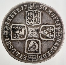 1750 George II Shilling Silver Coin | Collectable Grade | a5975