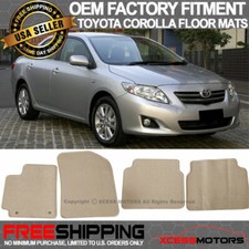 Fits 09-13 Toyota Corolla Nylon Floor Mats Carpets Front Rear Beige 4pcs Set
