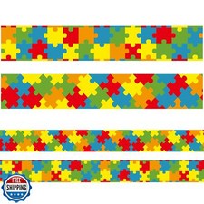 69ft Puzzle Bulletin Board Border Stickers Puzzle Pieces Bulletin Board Decor