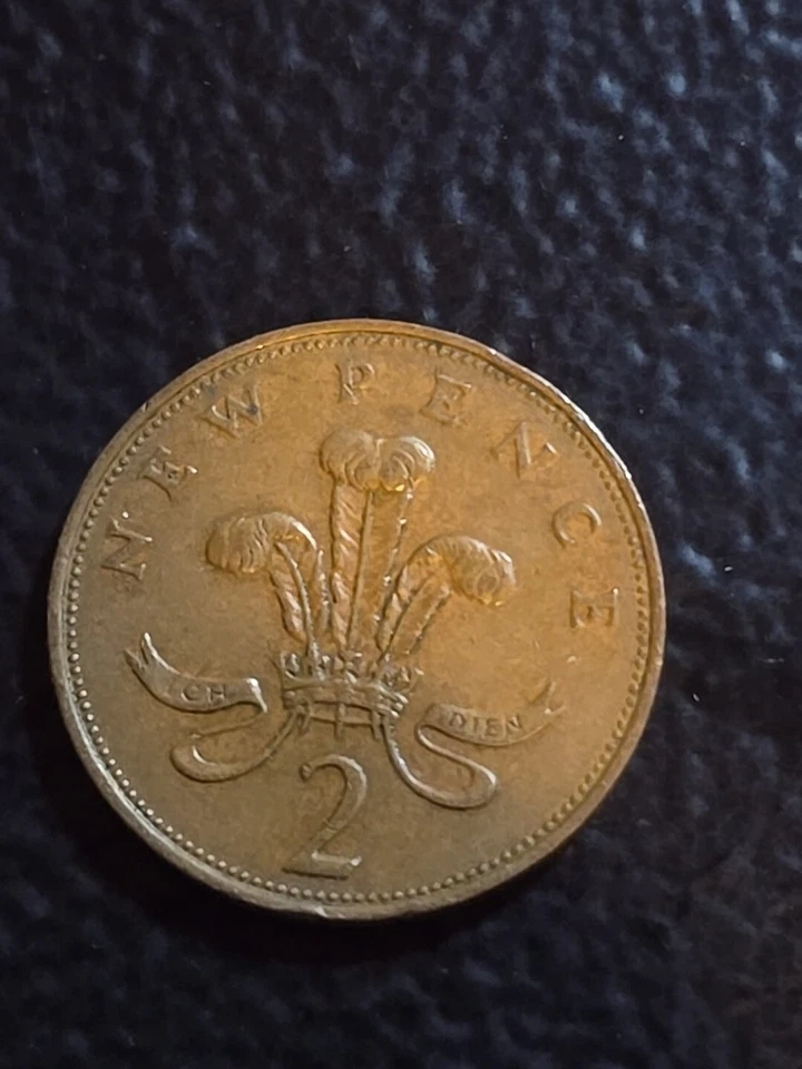 Moneda de 2 peniques británica Isabel II de 1971 rara BN Foto 2 de 4