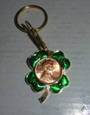 Lucky Penny Coin Token Keychain 1980 Birthday Cent Lottery Ticket Scratcher Cent