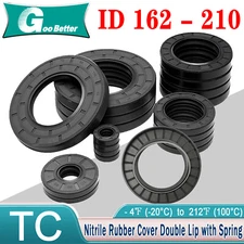 NBR Rotary Shaft Oil Seal /Lip Seal Nitrile 162mm to 210mm Shaft pick your size