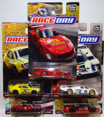 2017 Hot Wheels Premium Car Culture RACE DAY SET OF FIVE. PORSCHE
