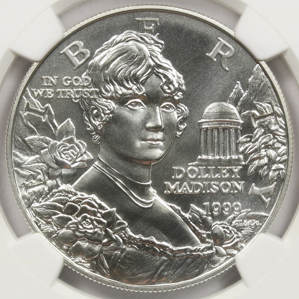 1999-P $1 Dolley Madison Commemorative Dollar NGC MS70 - Image 3 of 4